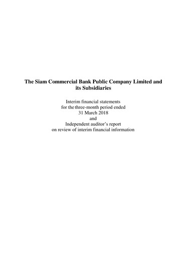 Thumbnail SCB (Siam Commercial Bank)
 Quarterly Report 2018-q1