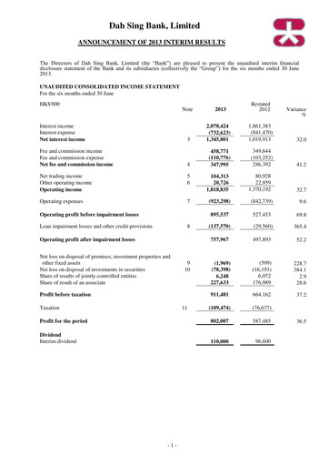 Thumbnail Dah Sing Financial Half-year Report 2013-h1