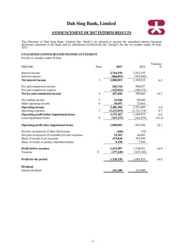Thumbnail Dah Sing Financial Half-year Report 2017-h1