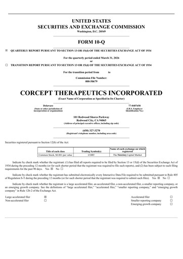 Thumbnail Corcept Therapeutics
 Quarterly Report 2026-q1