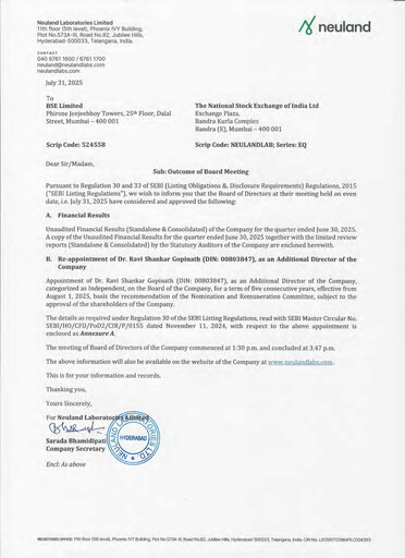 Vorschaubild Neuland Laboratories Quartalsbericht 2025-q1