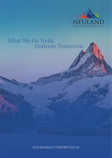Vorschaubild Neuland Laboratories Nachhaltigkeitsbericht 2019-2020