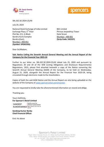 Thumbnail Spencer's Retail
 Annual Report 2023-2024