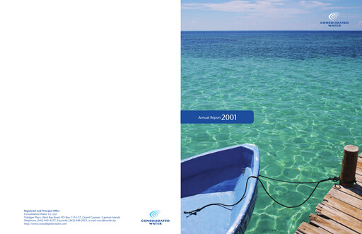 Thumbnail Consolidated Water Annual Report 2001