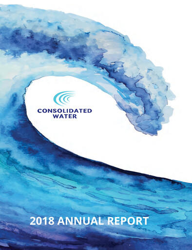 Thumbnail Consolidated Water Annual Report 2018