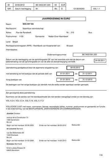 Vorschaubild Solvay Finanzmitteilung 2011