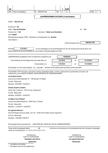 Vorschaubild Solvay Finanzmitteilung 2014