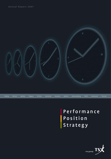 Thumbnail TMX Group
 Annual Report 2007