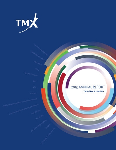 Thumbnail TMX Group
 Annual Report 2013