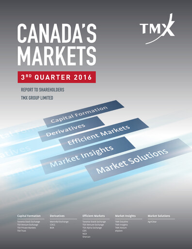 Thumbnail TMX Group
 Quarterly Report 2016-q3