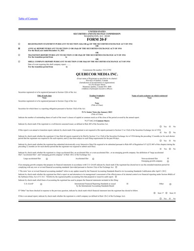 Thumbnail Quebecor Annual Report 2021