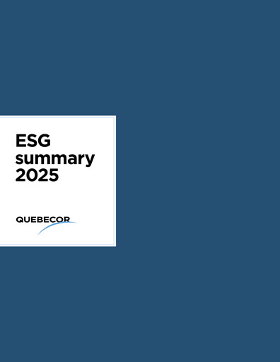 Thumbnail Quebecor ESG Report 2025