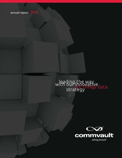 Miniature Commvault Rapport annuel 2012-2013