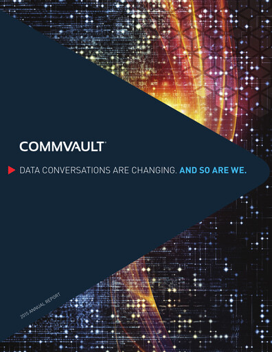 Miniature Commvault Rapport annuel 2014-2015