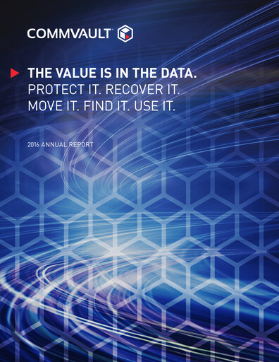Miniature Commvault Rapport annuel 2015-2016