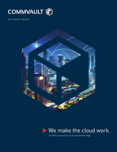 Miniature Commvault Rapport annuel 2016-2017