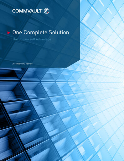 Miniature Commvault Rapport annuel 2017-2018