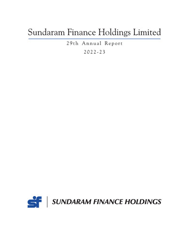 Thumbnail Sundaram Finance Annual Report 2022-2023