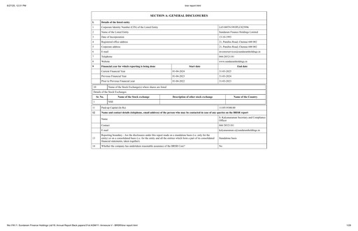 Miniature Sundaram Finance Rapport ESG 2024-2025