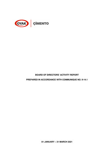 Thumbnail OYAK Çimento Quarterly Report 2021-q1