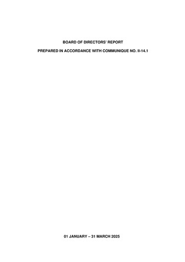 Vorschaubild OYAK Çimento Quartalsbericht 2025-q1