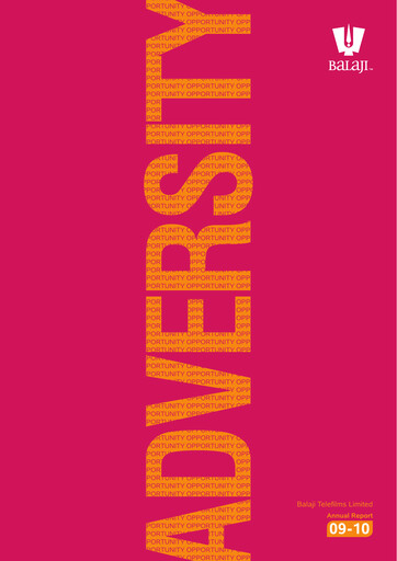 Miniature Balaji Telefilms
 Rapport annuel 2009-2010