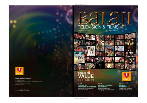 Miniature Balaji Telefilms
 Rapport annuel 2012-2013
