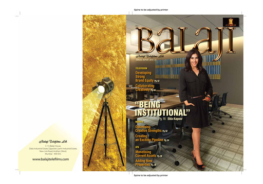 Miniature Balaji Telefilms
 Rapport annuel 2014-2015