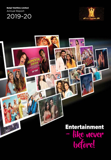 Miniature Balaji Telefilms
 Rapport annuel 2019-2020