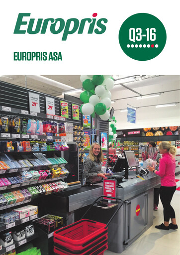 Thumbnail Europris Quarterly Report 2016-q3