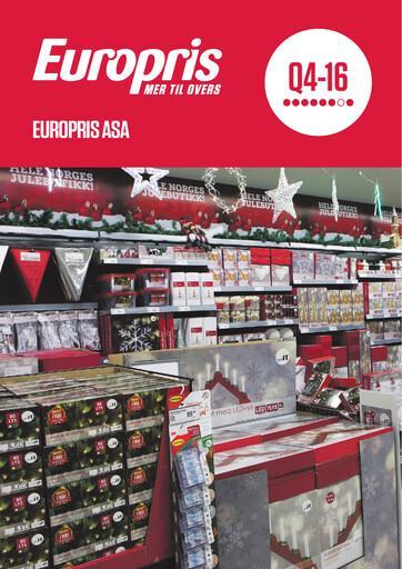 Thumbnail Europris Quarterly Report 2016-q4