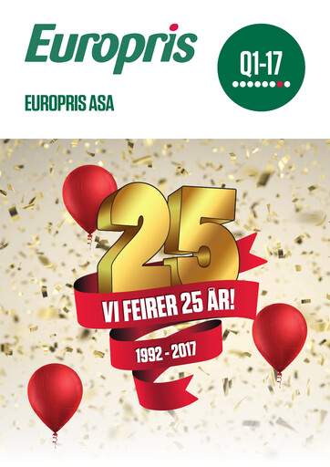 Thumbnail Europris Quarterly Report 2017-q1