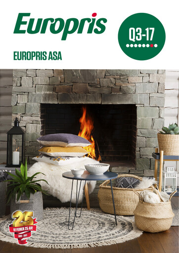 Thumbnail Europris Quarterly Report 2017-q3