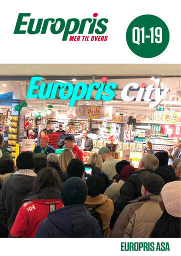 Thumbnail Europris Quarterly Report 2019-q1