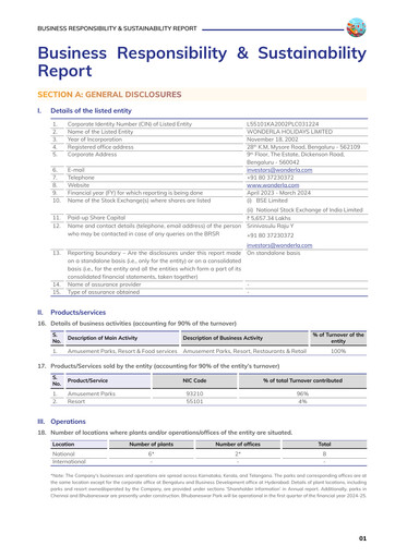 Thumbnail Wonderla Holidays ESG Report 2023-2024