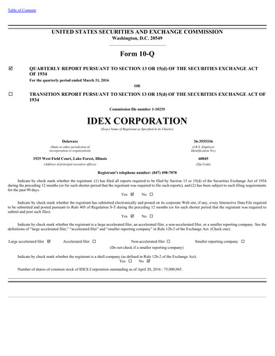 Thumbnail IDEX Quarterly Report 2016-q1