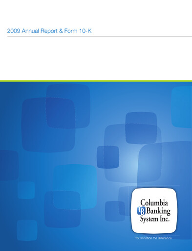 Thumbnail Columbia Banking System Annual Report 2009