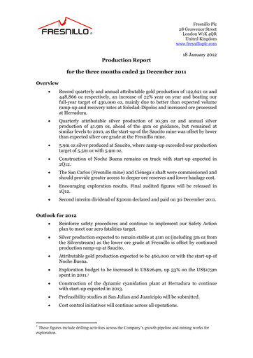 Miniature Fresnillo Rapport trimestriel 2011-q4