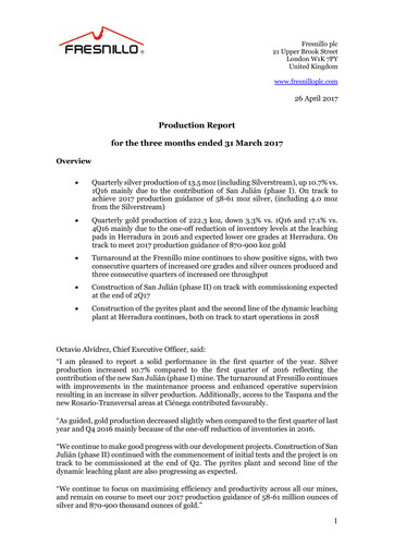 Miniature Fresnillo Rapport trimestriel 2017-q1