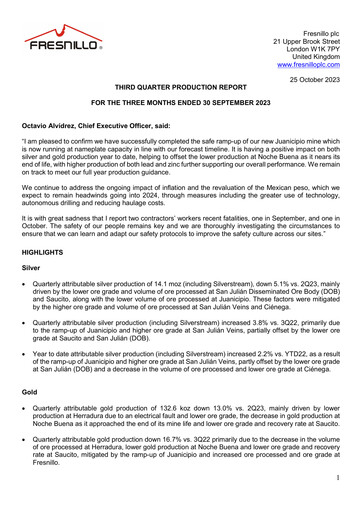 Miniature Fresnillo Rapport trimestriel 2023-q3