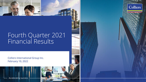 Thumbnail Colliers International Financial Statement 2021