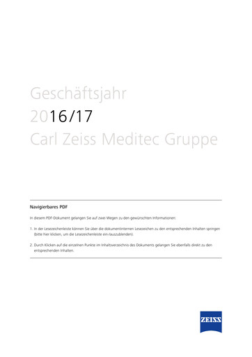 Thumbnail Carl Zeiss Meditec
 Annual Report 2016-2017