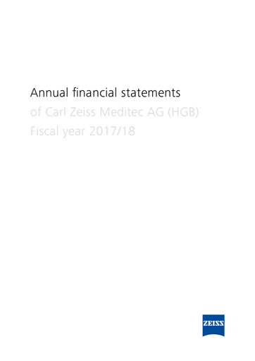 Thumbnail Carl Zeiss Meditec
 Financial Statement 2017-2018
