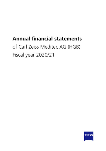 Thumbnail Carl Zeiss Meditec
 Financial Statement 2020-2021