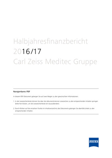 Thumbnail Carl Zeiss Meditec
 Half-year Report 2016-2017