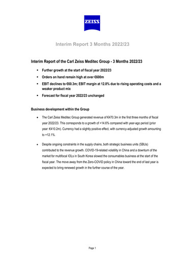 Thumbnail Carl Zeiss Meditec
 Quarterly Report 2022-2023-q1