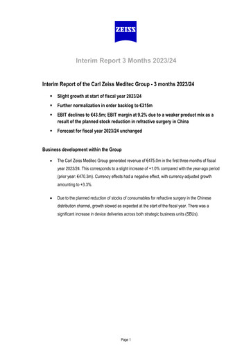Thumbnail Carl Zeiss Meditec
 Quarterly Report 2023-2024-q1