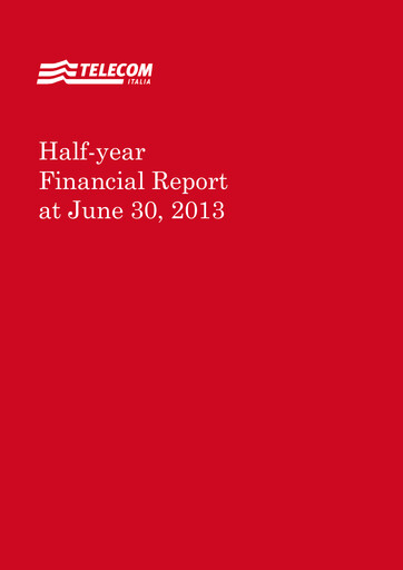 Thumbnail Telecom Italia
 Financial Report 2013-h1