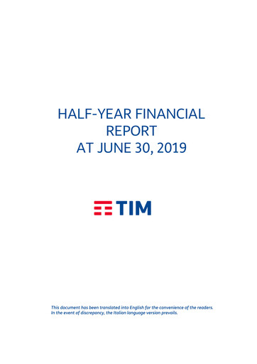 Thumbnail Telecom Italia
 Financial Report 2019-h1