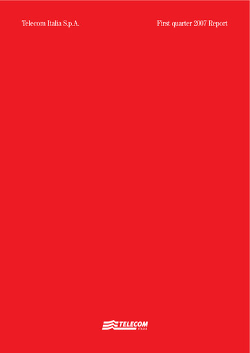 Thumbnail Telecom Italia
 Quarterly Report 2007-q1